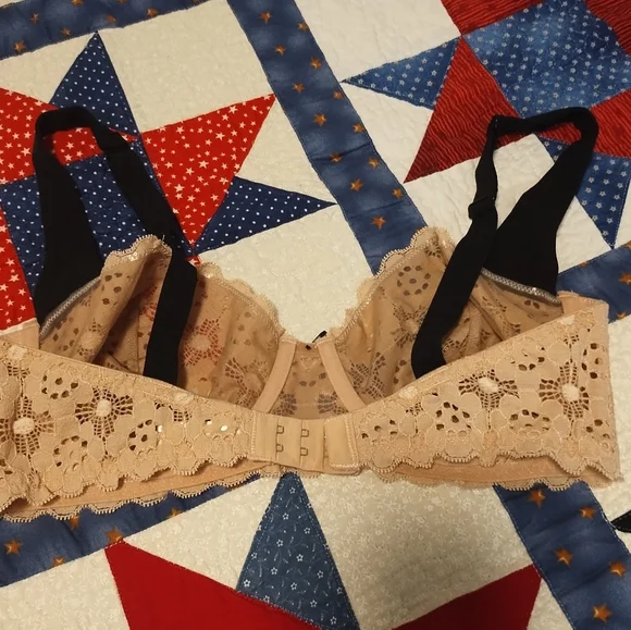 **RARE ** NWOT Fleur Du Mal Lace Underwire Bra in Blush and Black